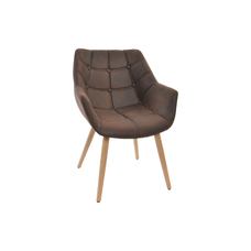 SILLA PU HAYA 60X62X81 MARRON OSCURO