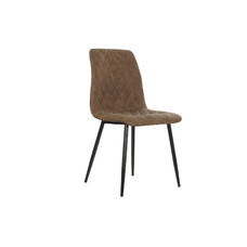 SILLA PU METAL 44X51X83 MARRON CLARO