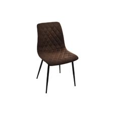 SILLA PU METAL 44X53X83 MARRON OSCURO