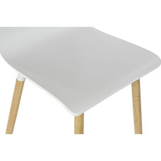 SILLA CAUCHO MADERA 43X50X88 BLANCO