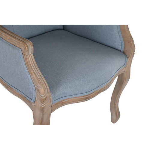 BUTACA LINO RUBBERWOOD 62X55X100 AZUL