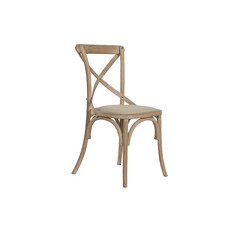 SILLA RUBBERWOOD POLIESTER 44X44X88 CROSSBACK