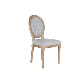 SILLA RUBBERWOOD LINO 49X46X96 GRIS CLARO