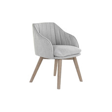 BUTACA VELVET RUBBERWOOD 56X55X74 GRIS CLARO