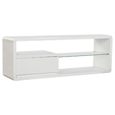 MUEBLE TV MDF CRISTAL 140X40X50 BLANCO