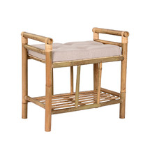 DESCALZADORA BAMBU ALGODON 55X36X54 NATURAL MARRON