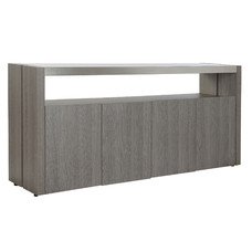 BUFFET ROBLE ALUMINIO 165X39X76 CRISTAL GRIS