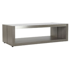 MESA CENTRO ROBLE ALUMINIO 120X60X37,5 CRISTAL