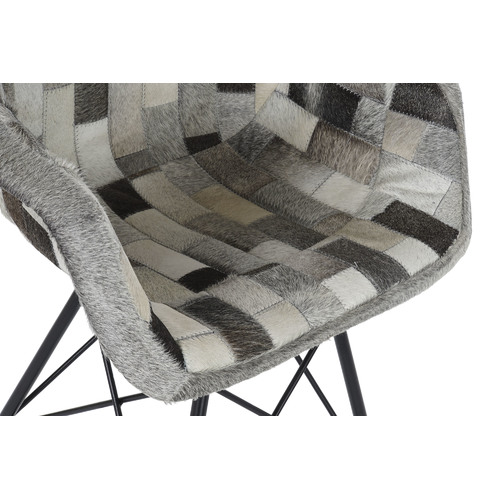 SILLA METAL 60,5X53X81,5 SILLA METAL PIEL VACA