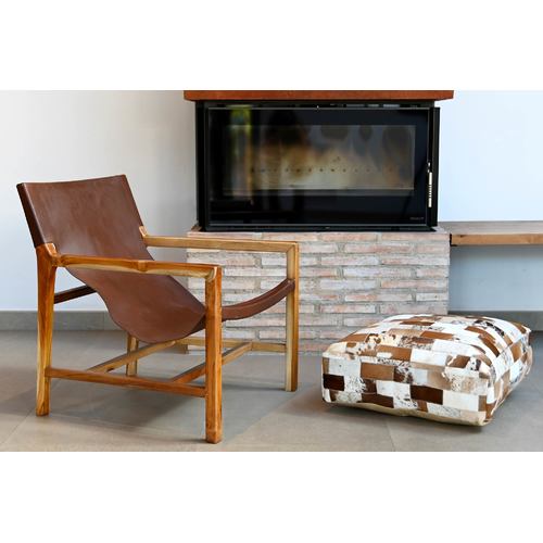 COJIN SUELO PIEL 60X60X20 COJIN SUELO PIEL CABRA