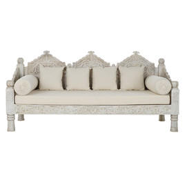 SOFA MANGO POLIESTER 190X77X90 BLANCO