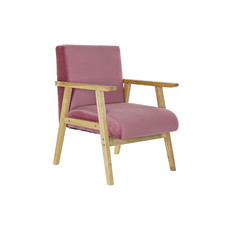 BUTACA POLIESTER MDF 61X63X77 TERCIOPELO ROSA