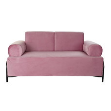 SOFA POLIESTER METAL 154X76X76 ROSA
