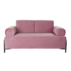 SOFA POLIESTER METAL 154X76X76 ROSA