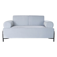 SOFA POLIESTER METAL 154X76X76 AZUL CELESTE