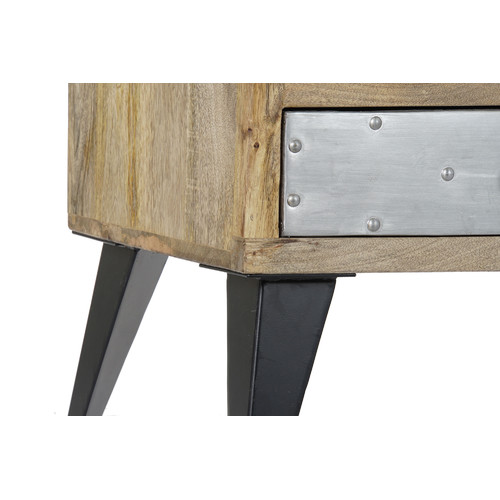 MUEBLE TV MANGO METAL 100X42X52 MARRON