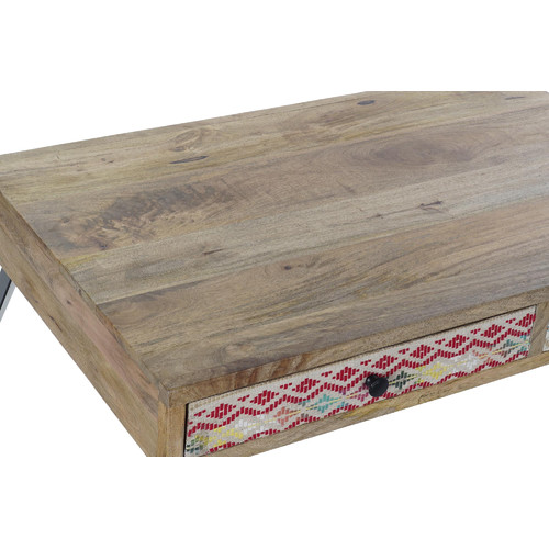 MESA CENTRO MANGO METAL 110X70X46 MARRON