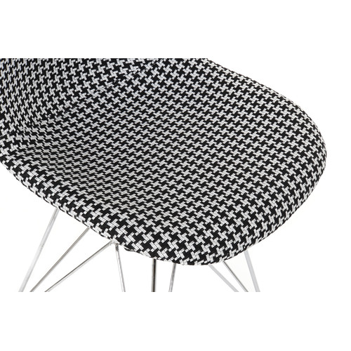 SILLA POLIESTER METAL 47X49X83 47CM PATA DE GALLO