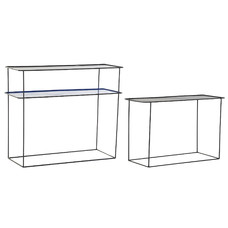 CONSOLA SET 2 METAL 80X27,5X65 AZUL