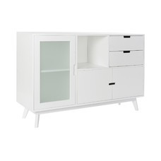 BUFFET PAULOWNIA MDF 120X35X80 4 CAJ BLANCO