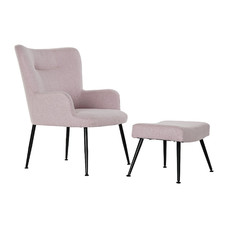 SILLON SET 2 POLIESTER METAL 70X60X84 45,5X37X35,5