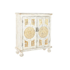 APARADOR ABETO MDF 93,5X36,5X110 ENVEJECIDO BLANCO