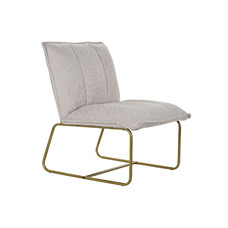 SILLON POLIESTER METAL 66X71X77 BEIGE