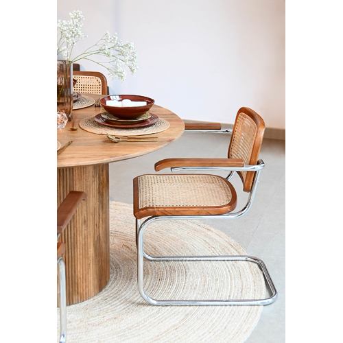 SILLA OLMO RATAN 65,5X62X79 REJILLA MARRON OSCURO