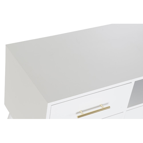 MUEBLE TV MDF METAL 140X40X52 BLANCO