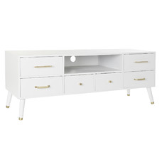 MUEBLE TV MDF METAL 140X40X52 BLANCO
