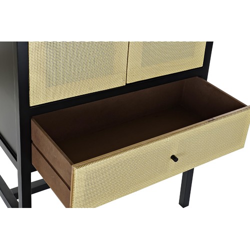 ARMARIO ABETO RATAN 80X38X160 NEGRO