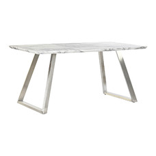 MESA COMEDOR MDF ACERO 160X90X76 BLANCO