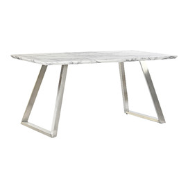 MESA COMEDOR MDF ACERO 160X90X76 BLANCO