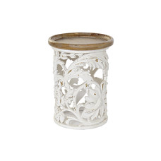 MESITA AUXILIAR ABETO MDF 43X43X57 ENVEJECIDO