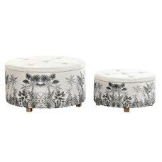 REPOSAPIES SET 2 POLIESTER MDF 80X80X43 TROPICAL