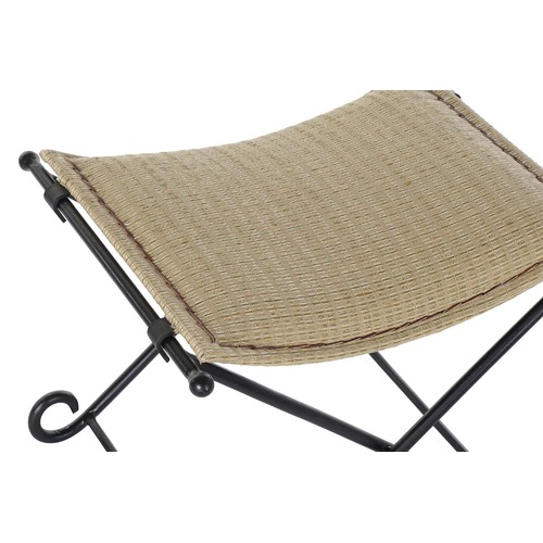 REPOSAPIES METAL RATAN 53X45X44 MARRON CLARO