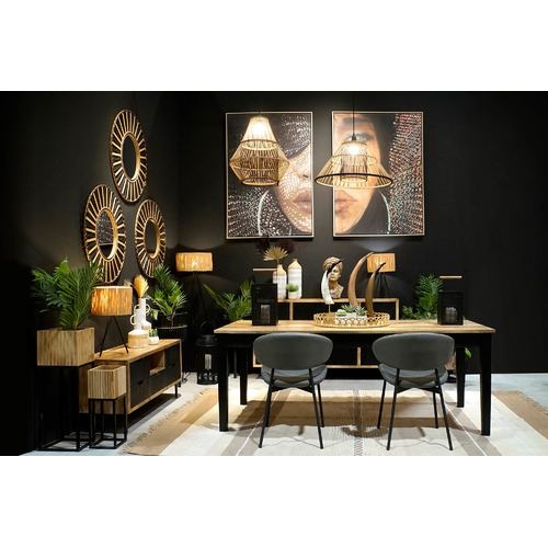 MUEBLE TV MANGO METAL 125X40X55 NEGRO