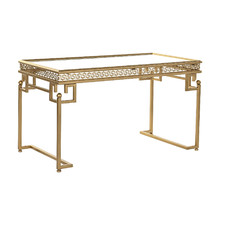 MESA CENTRO METAL ESPEJO 85X44X48 DORADO