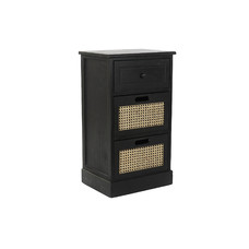 CAJONERA PAULOWNIA 40X30X70,5 3 CAJONES NEGRO