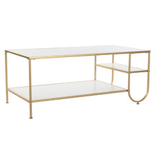 MESA CENTRO METAL MDF 110X55X45 DORADO