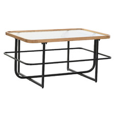 MESA CENTRO METAL CRISTAL 90X60X46 NEGRO