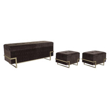 DESCALZADORA SET 3 VELVET METAL 120X42X48