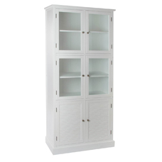 VITRINA PAULOWNIA CRISTAL 90X37X196 BLANCO