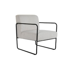 SILLON POLIESTER HIERRO 64X74X79 BLANCO