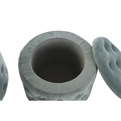 REPOSAPIES SET 2 POLIESTER MDF 70X70X42 CAPITONE