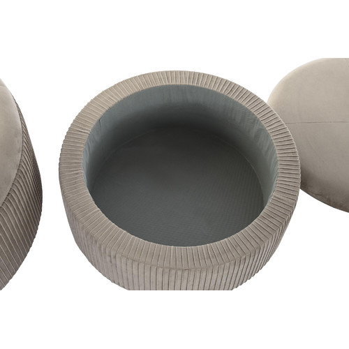 REPOSAPIES SET 2 POLIESTER MDF 70X70X32 TERCIOPELO