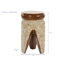 MESITA AUXILIAR ALBASIA 29X29X49 CIRCULOS GRABADO MESITA AUXILIAR ALBASIA 29X29X49 CIRCULOS GRABADO