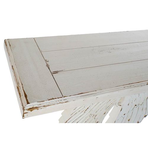 CONSOLA ABETO 150X40X101 ALAS ENVEJECIDO BLANCO