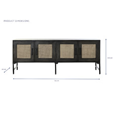 BUFFET MANGO RATAN 155X40X61,5 MARRON