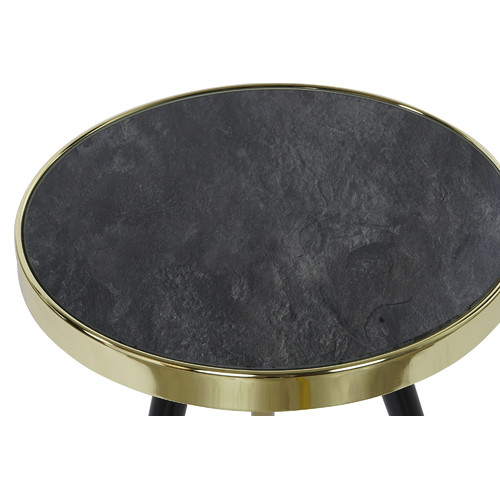 MESITA AUXILIAR ACERO CRISTAL 42,5X42,5X48